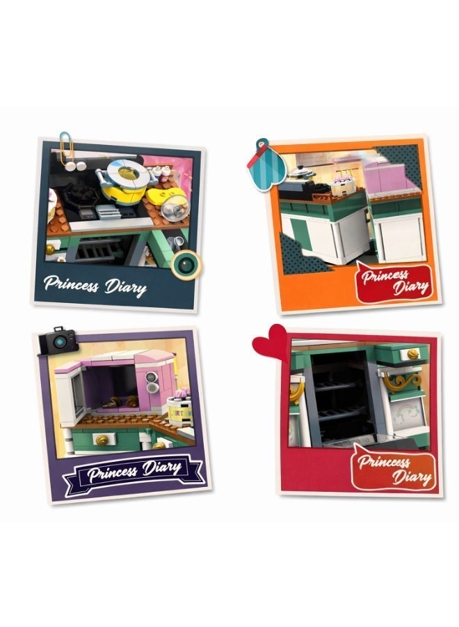 إيلفين Elfin Doll Kitchen Building Blocks Playset – دمية مع مطبخ مكعبات بناء 300 قطعة - Image 5